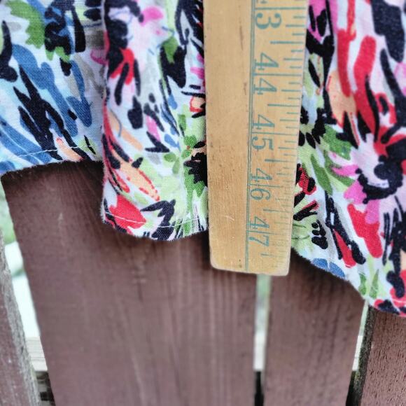 JG Hook Women’s 18W Dress Linen Floral Fit & Flare Midi Belted Short Sleeve - Picture 7 of 8